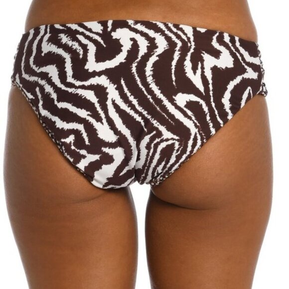 La Blanca Fierce Lines Reversible Side Shirred Hipster Bottom - Picture 12 of 14